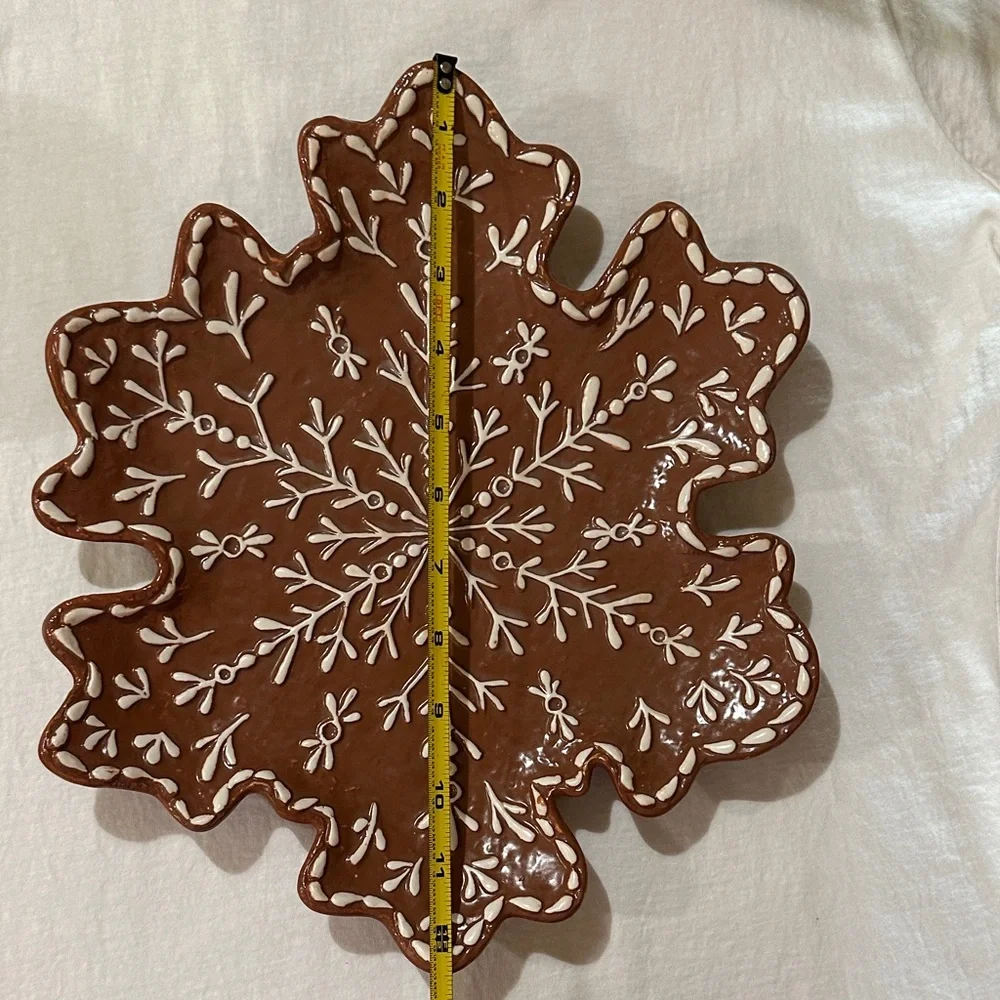 Pottery Barn Snowflake Platter